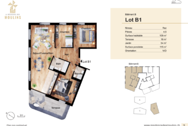 Grand 4,5pcs avec jardin de 54m2 - Chantier ouvert !