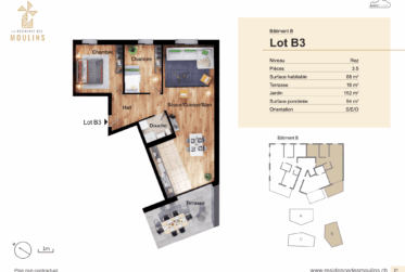 3.5 pièces avec jardin de 152m2 ! Chantier ouvert !