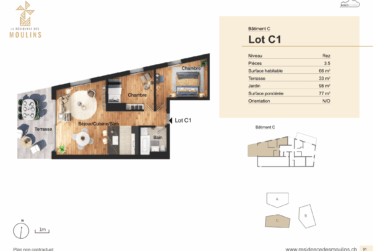 Jardin privatif de 98m2 et terrasse !