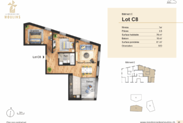 3.5 pièces avec grand balcon : Chantier ouvert !